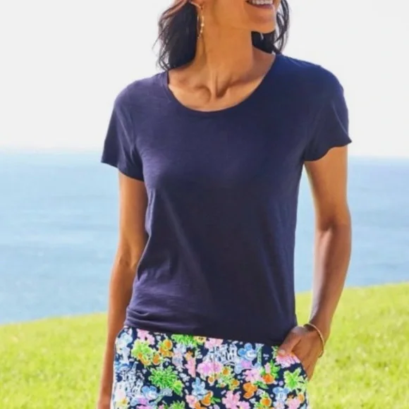 Lilly Pulitzer Disney Buttercup Shorts Navy Green Pink Size 4 - Picture 7 of 7